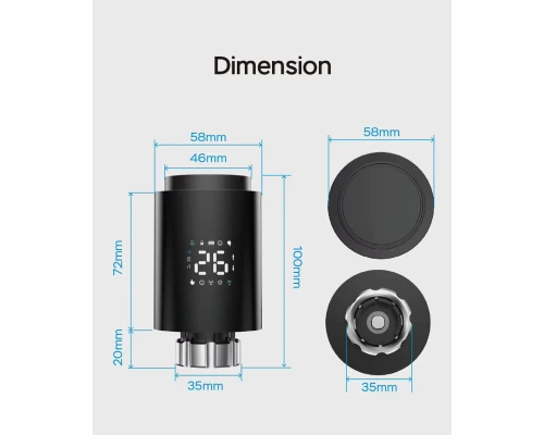 Умная термоголовка радиаторная Zigbee Smartdust ST-TRV802